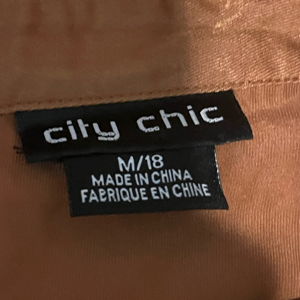 City Chic Plus size long sleeve belted tunic/mini dress, Size 18. Toffee Brown. - Picture 5 of 7